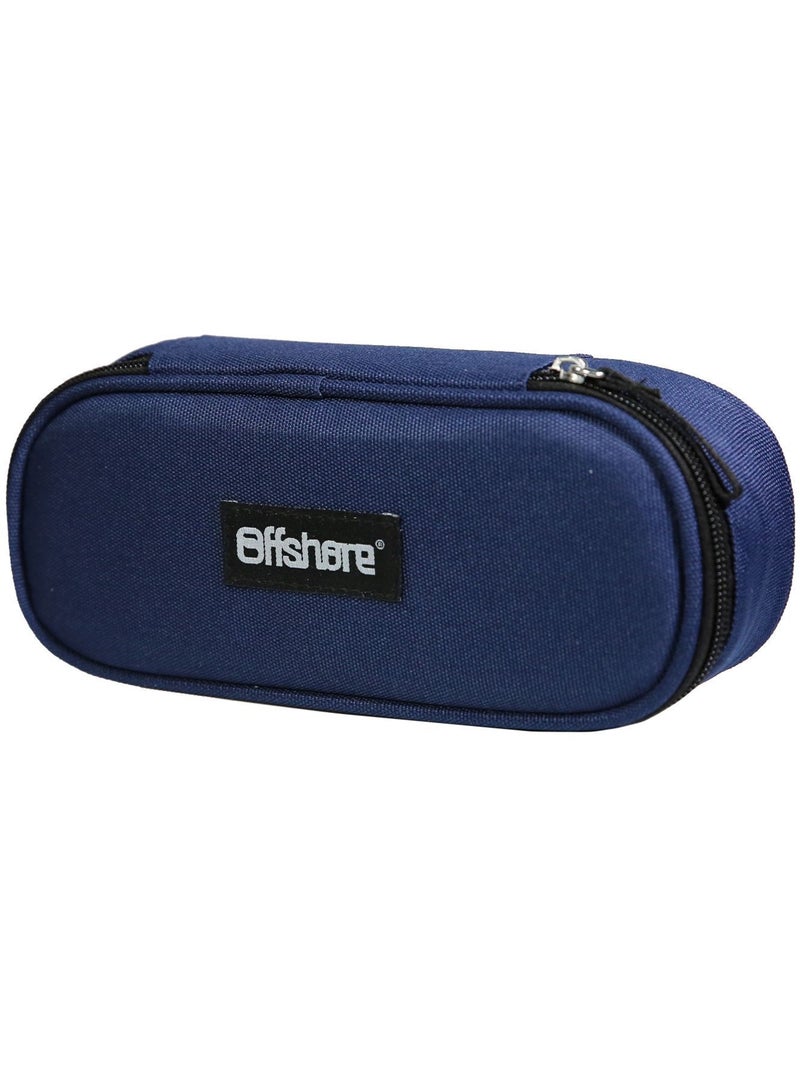 BAGTROTTER Trousse scolaire ovale Plumier Offshore Bleue Bleu - Kiabi