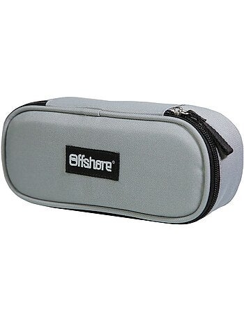 BAGTROTTER Trousse scolaire ovale Plumier Offshore Grise