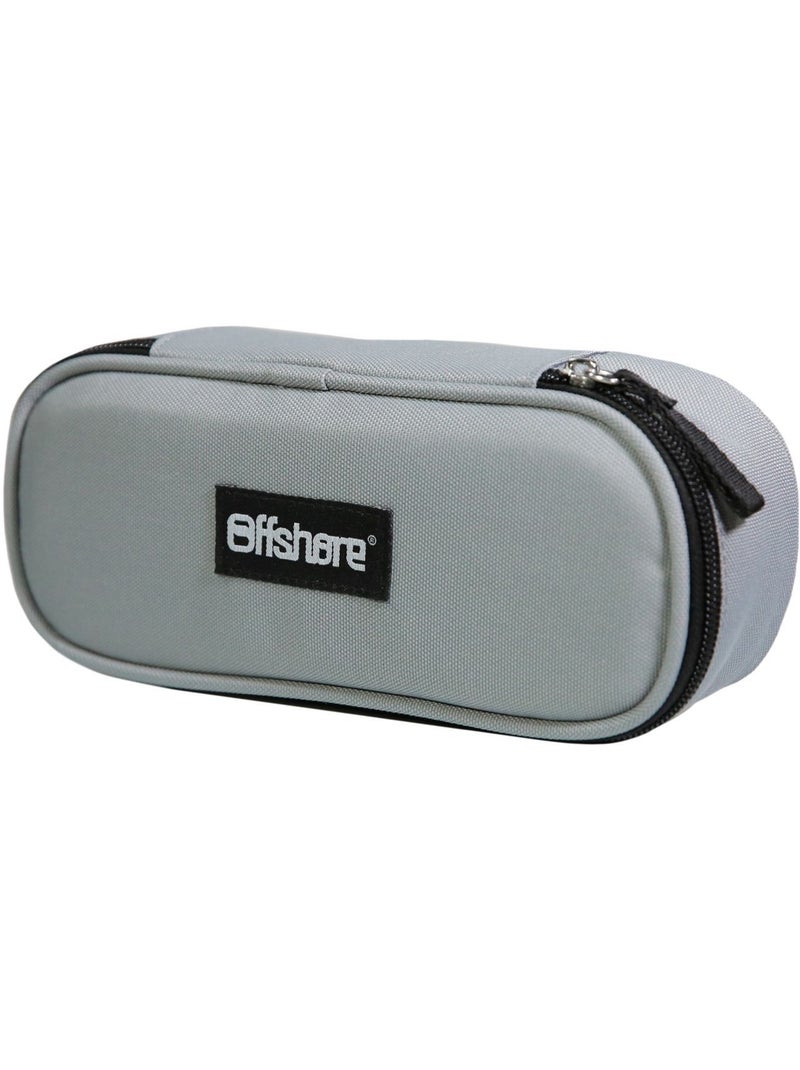 BAGTROTTER Trousse scolaire ovale Plumier Offshore Grise Gris - Kiabi