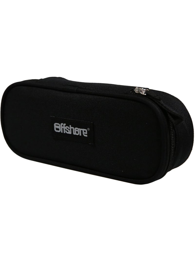 BAGTROTTER Trousse scolaire ovale Plumier Offshore Noire Noir - Kiabi