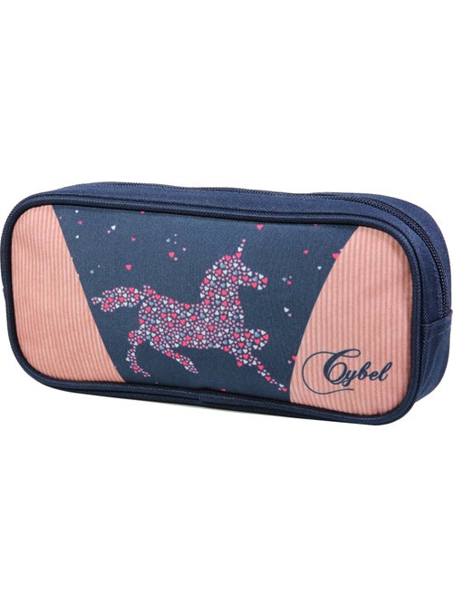 BAGTROTTER Trousse scolaire rectangulaire Cybel Cheval Licorne Bleu - Kiabi