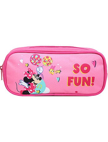 BAGTROTTER Trousse scolaire rectangulaire Disney Minnie Rose Fun