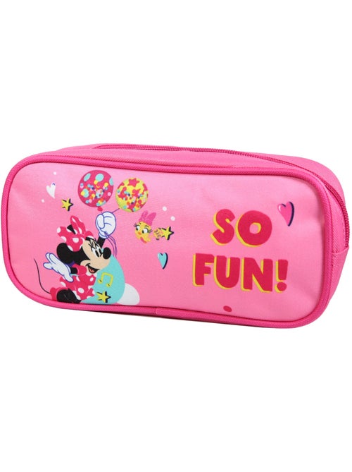 BAGTROTTER Trousse scolaire rectangulaire Disney Minnie Rose Fun - Kiabi