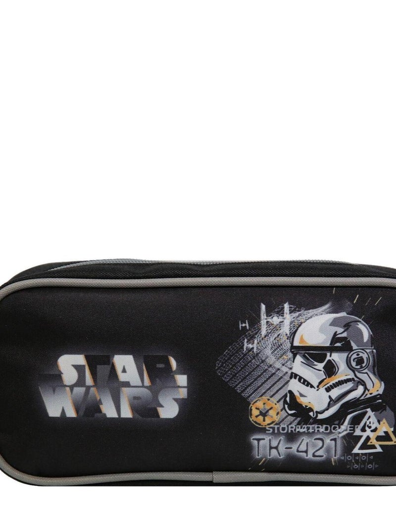 BAGTROTTER Trousse scolaire rectangulaire Disney Star Wars Noire Noir - Kiabi