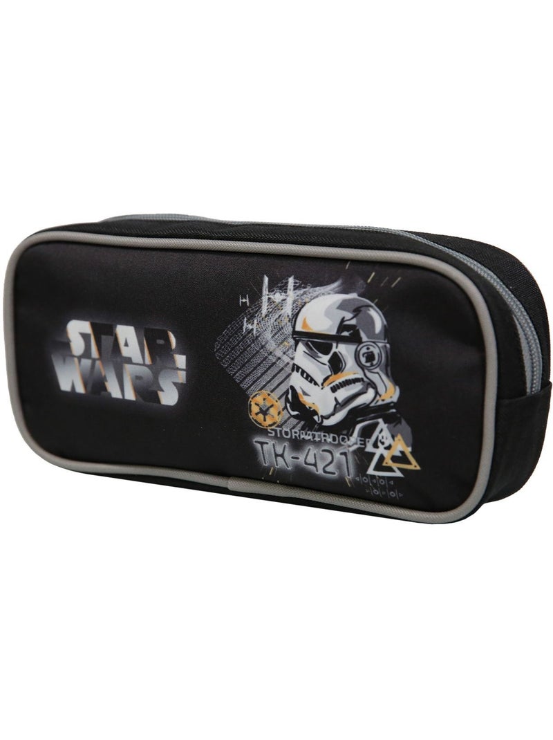 BAGTROTTER Trousse scolaire rectangulaire Disney Star Wars Noire Noir - Kiabi