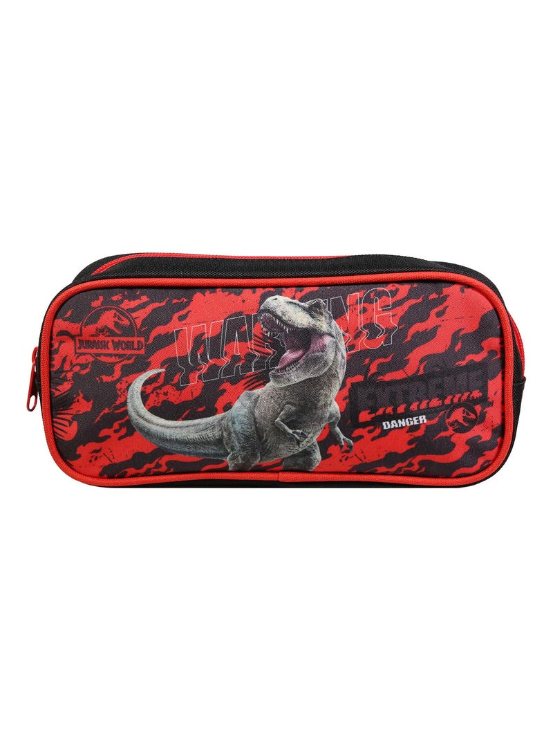 BAGTROTTER Trousse scolaire rectangulaire Jurassic World Dinosaure Noir Noir - Kiabi