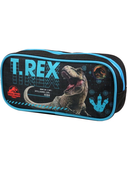 BAGTROTTER Trousse scolaire rectangulaire Jurassic World Noir T-Rex - Kiabi