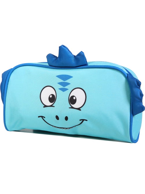 BAGTROTTER Trousse scolaire rectangulaire Kids Bleue Dinosaure - Kiabi