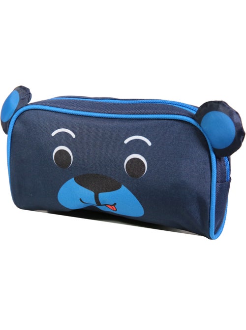 BAGTROTTER Trousse scolaire rectangulaire Kids Bleue Ourson - Kiabi