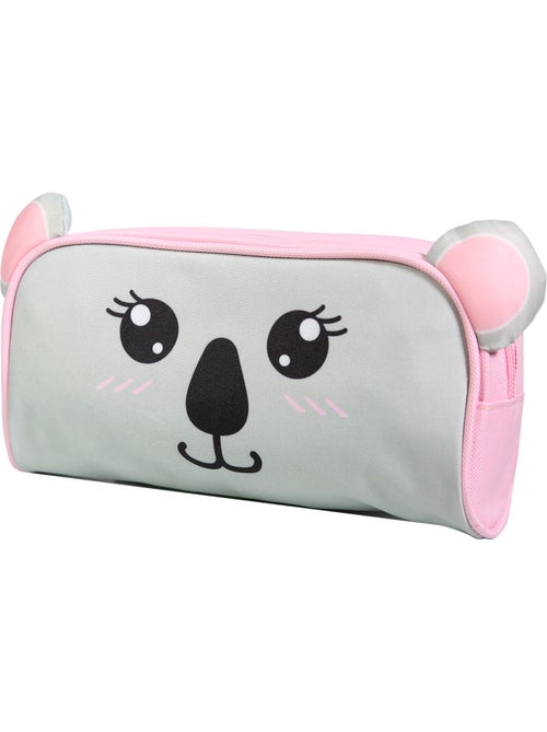 BAGTROTTER Trousse scolaire rectangulaire Kids Grise Koala - Kiabi