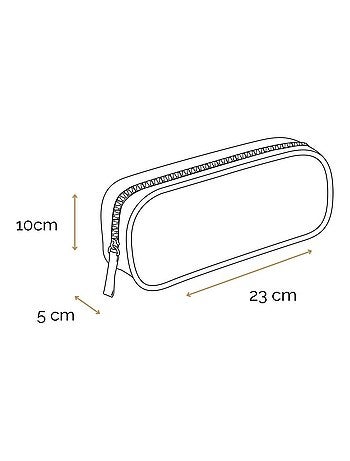 BAGTROTTER Trousse scolaire rectangulaire Kids Noire Panda