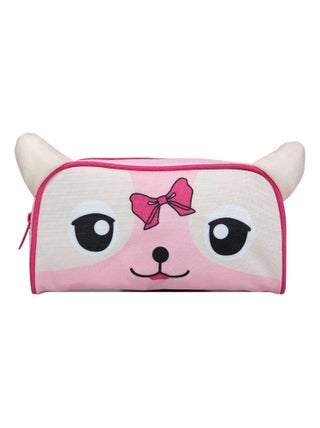 BAGTROTTER Trousse scolaire rectangulaire Kids Rose Chiot