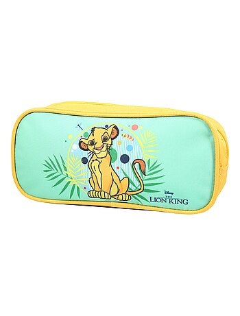 BAGTROTTER Trousse scolaire rectangulaire Le Roi Lion Verte