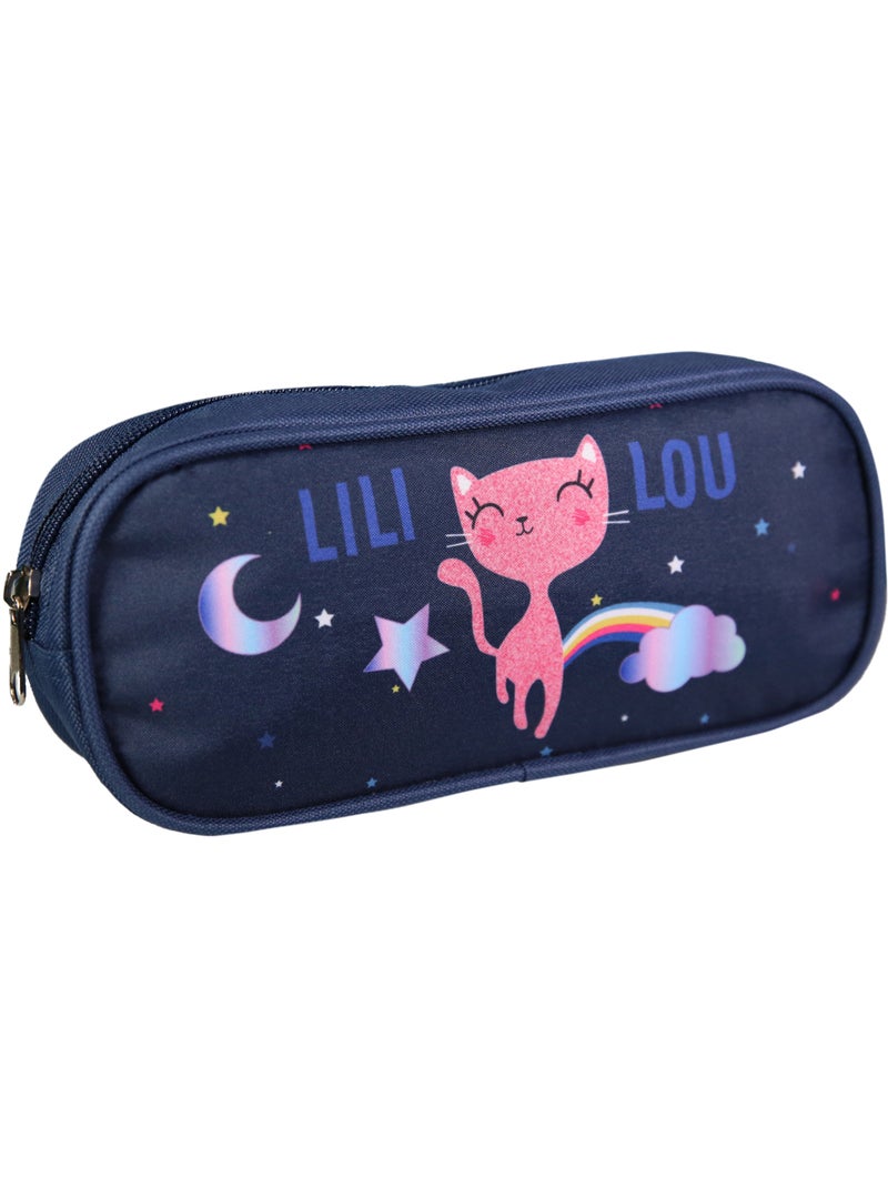 BAGTROTTER Trousse scolaire rectangulaire Lili Lou Bleu Bleu - Kiabi
