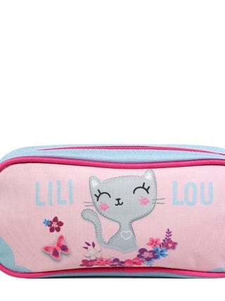 BAGTROTTER Trousse scolaire rectangulaire Lili Lou Rose