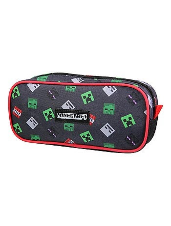 BAGTROTTER Trousse scolaire rectangulaire Minecraft Noir