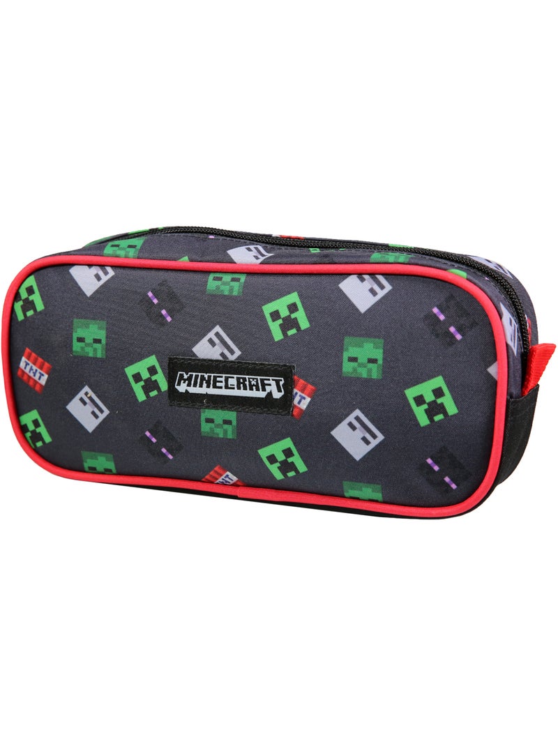 BAGTROTTER  Trousse scolaire rectangulaire Minecraft Noir Noir - Kiabi