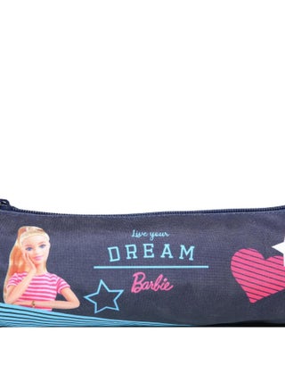 BAGTROTTER Trousse scolaire ronde Barbie Bleue