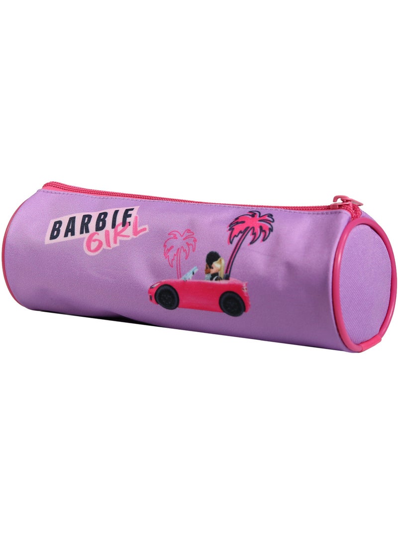 BAGTROTTER Trousse scolaire ronde Barbie Violette Palmiers Rose - Kiabi
