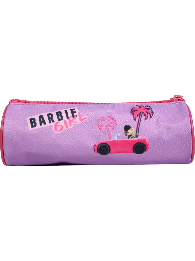 BAGTROTTER Trousse scolaire ronde Barbie Violette Palmiers Rose - Kiabi
