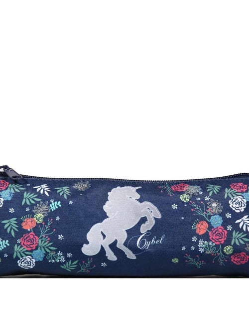 BAGTROTTER Trousse scolaire ronde Cybel Cheval Licorne Bleue - Kiabi