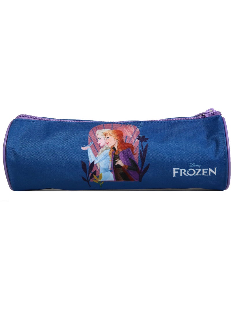 BAGTROTTER Trousse scolaire ronde Disney La Reine des Neiges Frozen Bleue Bleu - Kiabi