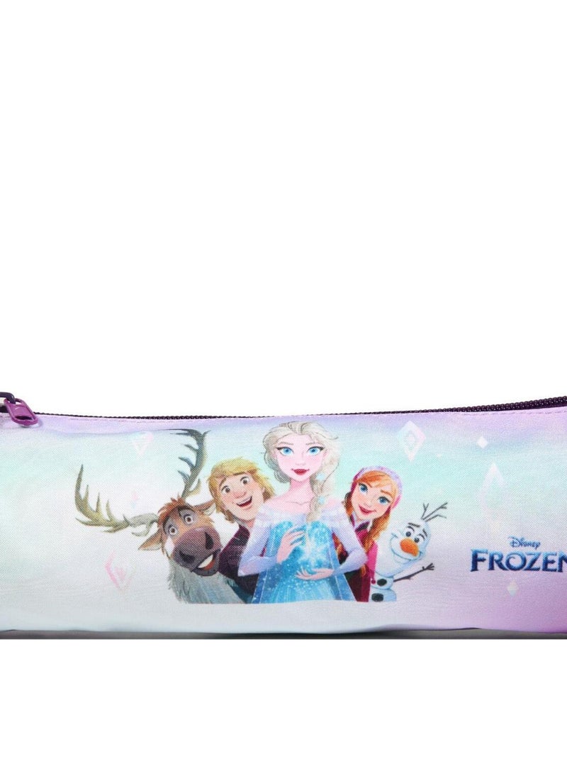 BAGTROTTER Trousse scolaire ronde Disney La Reine des Neiges Frozen Violette Violet - Kiabi