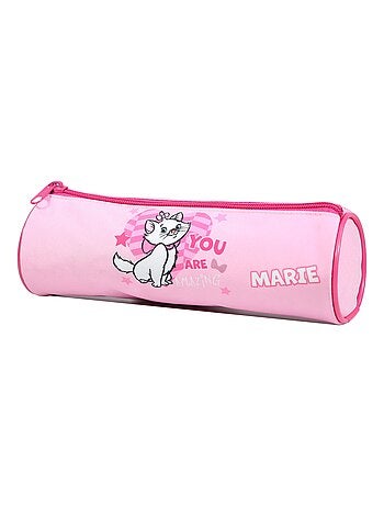 BAGTROTTER Trousse scolaire ronde Disney Marie Les Aristochats Rose