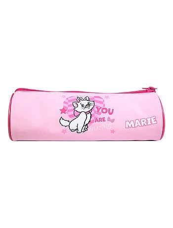 BAGTROTTER Trousse scolaire ronde Disney Marie Les Aristochats Rose