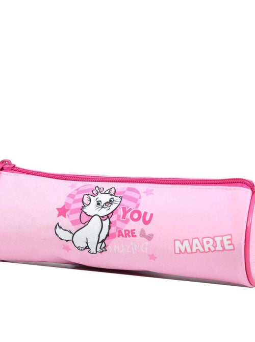 BAGTROTTER Trousse scolaire ronde Disney Marie Les Aristochats Rose - Kiabi