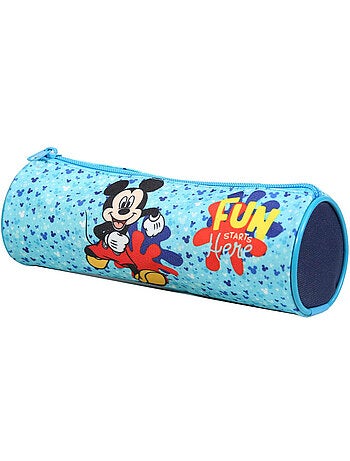 BAGTROTTER Trousse scolaire ronde Disney Mickey Bleue
