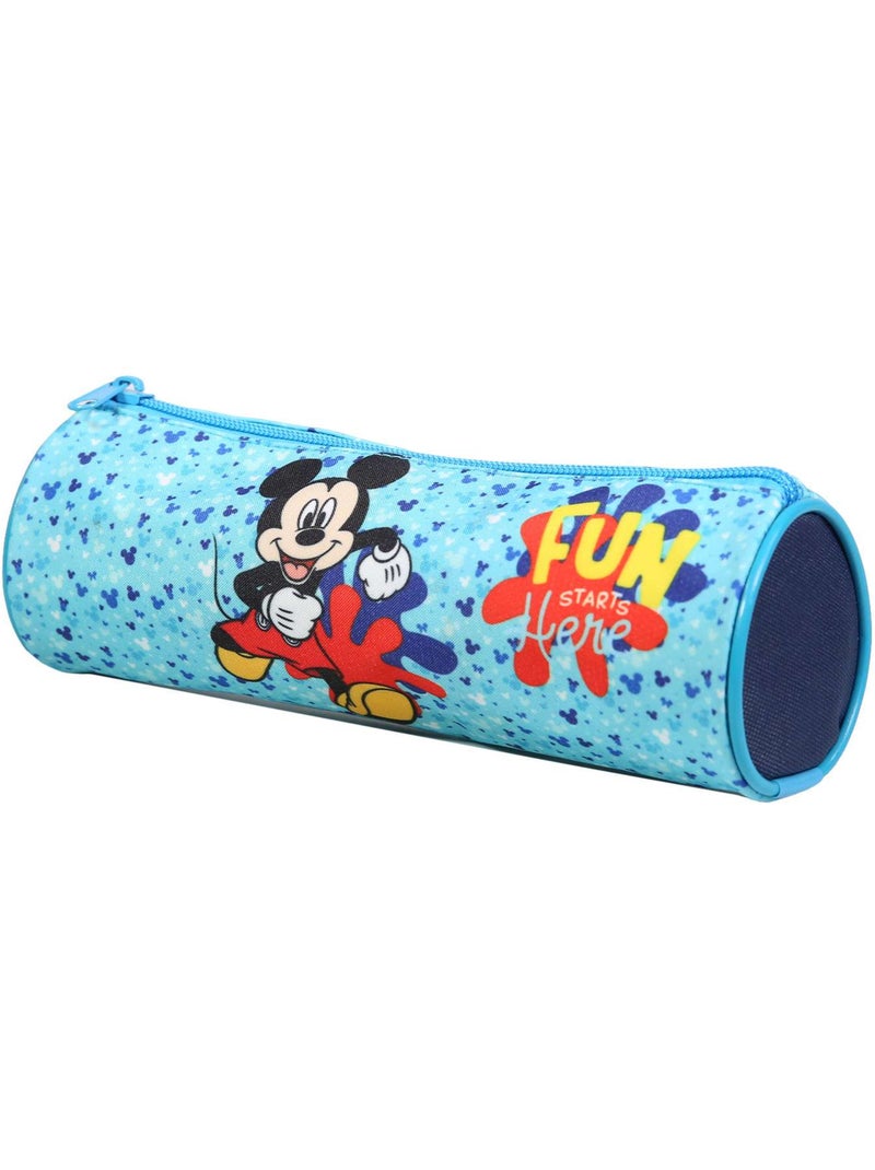 BAGTROTTER Trousse scolaire ronde Disney Mickey Bleue Bleu - Kiabi