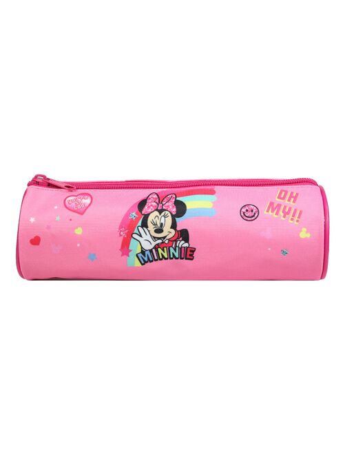 BAGTROTTER Trousse scolaire ronde Disney Minnie Rose Arc en ciel - Kiabi