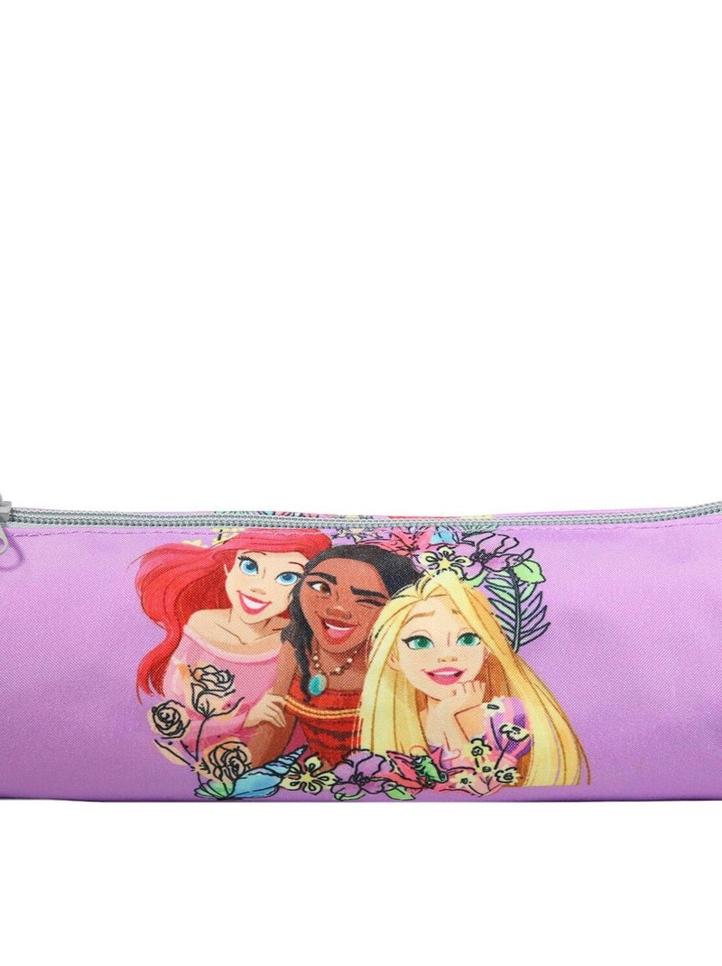 BAGTROTTER Trousse scolaire ronde Disney Princesses Violette Violet - Kiabi