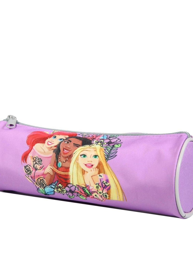 BAGTROTTER Trousse scolaire ronde Disney Princesses Violette Violet - Kiabi