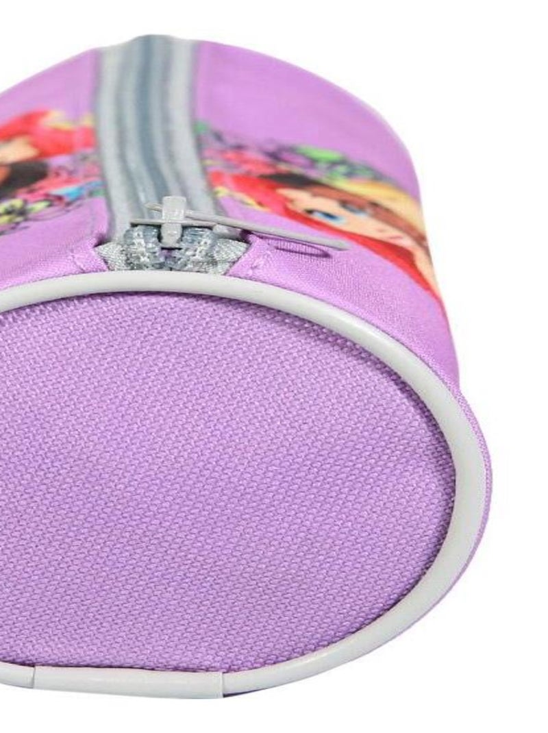 BAGTROTTER Trousse scolaire ronde Disney Princesses Violette Violet - Kiabi