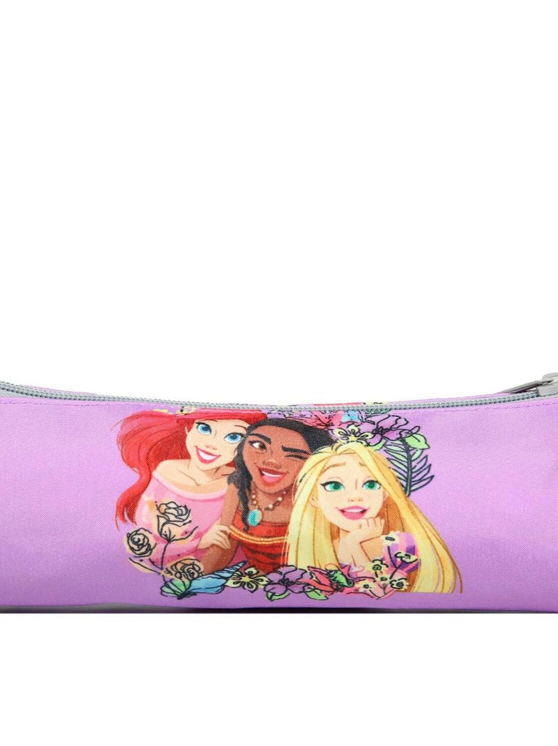 BAGTROTTER Trousse scolaire ronde Disney Princesses Violette Violet - Kiabi