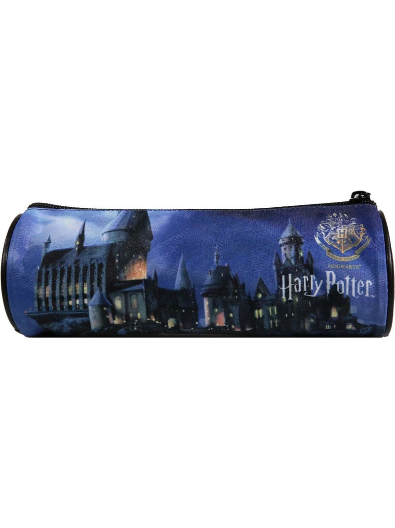 Trousse Scolaire Harry Potter 2 Compartiments - Noire, Polyester, 23x7x10 Cm - Bagtrotter