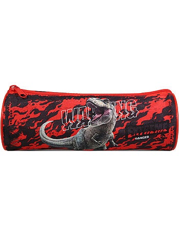 BAGTROTTER Trousse scolaire ronde Jurassic World Dinosaure Noir
