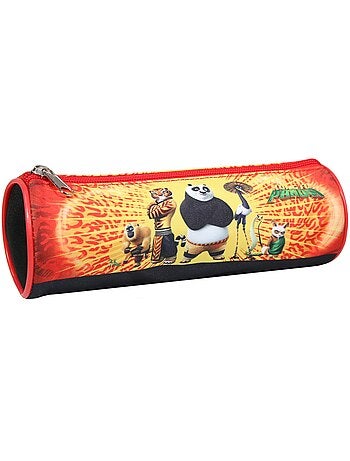 BAGTROTTER Trousse scolaire ronde Kung Fu Panda Rouge