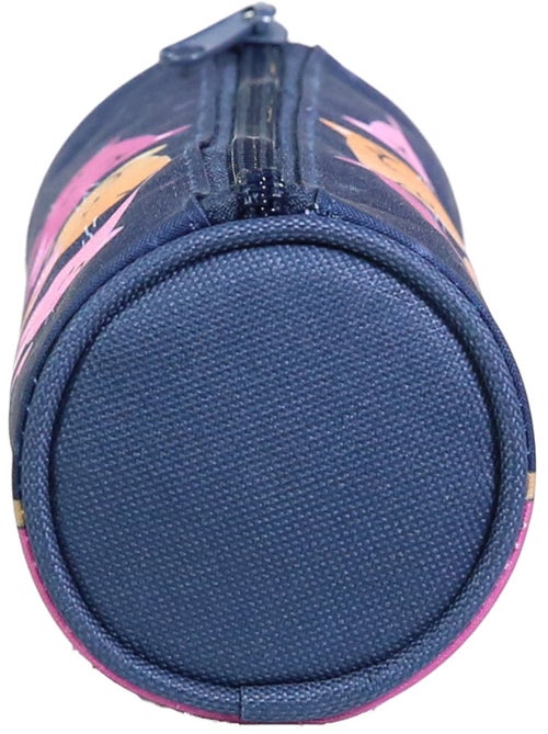 BAGTROTTER Trousse scolaire ronde Lili Lou 3 chats Bleue - Kiabi