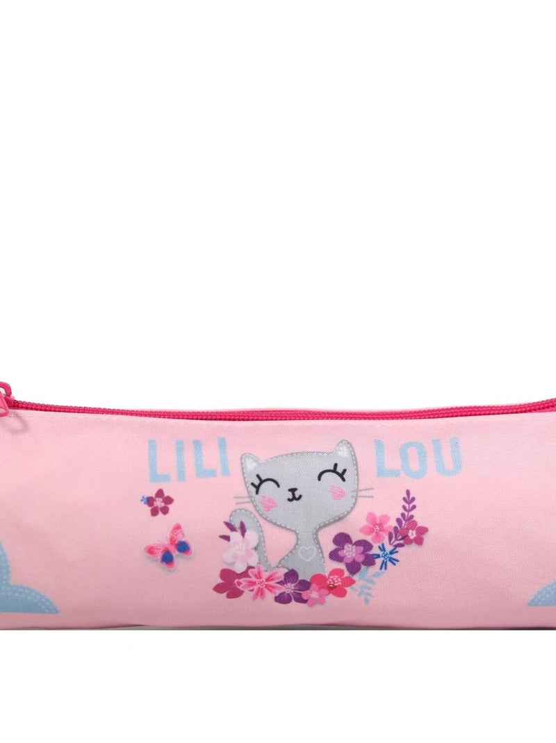 BAGTROTTER Trousse scolaire ronde Lili Lou Rose Rose - Kiabi