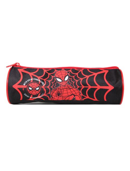 BAGTROTTER Trousse scolaire ronde Marvel Spider-Man Noire Toile d'araignée - Kiabi