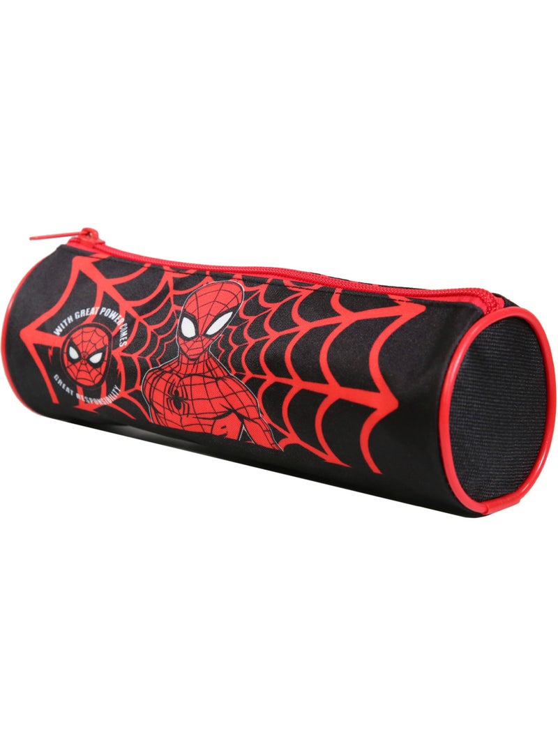 BAGTROTTER Trousse scolaire ronde Marvel Spider-Man Noire Toile d'araignée Noir - Kiabi