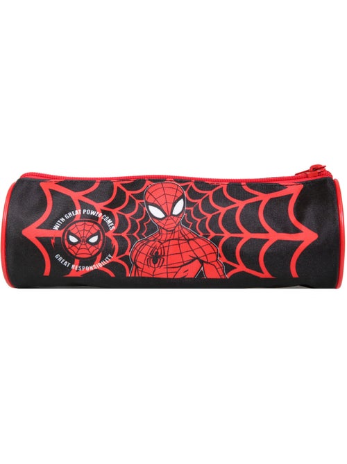 BAGTROTTER Trousse scolaire ronde Marvel Spider-Man Noire Toile d'araignée - Kiabi