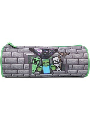 Trousse Scolaire Minecraft 3 Zip – 20x13x7 Cm – Kit 48 Pièces (feutres, Crayons, Ciseaux…) – Noir/vert – Parfait Fans Minecraft