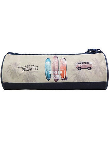 BAGTROTTER Trousse scolaire ronde Offshore Beige Van & Surf