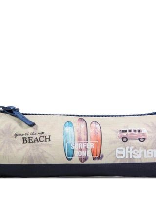 BAGTROTTER Trousse scolaire ronde Offshore Beige Van & Surf