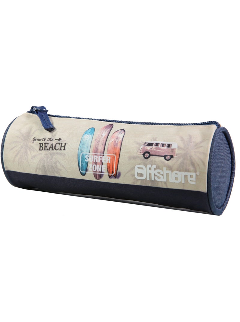 BAGTROTTER Trousse scolaire ronde Offshore Beige Van & Surf Beige - Kiabi