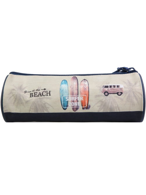BAGTROTTER Trousse scolaire ronde Offshore Beige Van & Surf - Kiabi